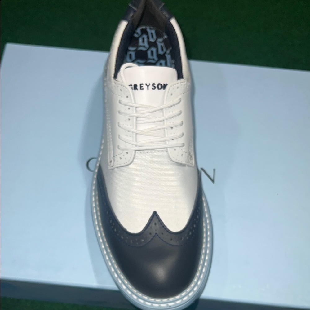 Greyson Men's Navy and White Alpha Wolf Shoes - Picture 4 of 7